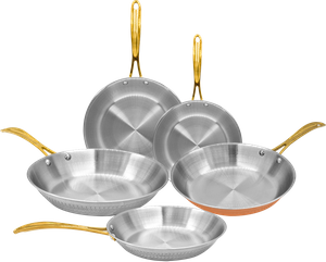 Yapamit YT010 Tri-ply Round Hammered Plate with For Kitchen Restaurant