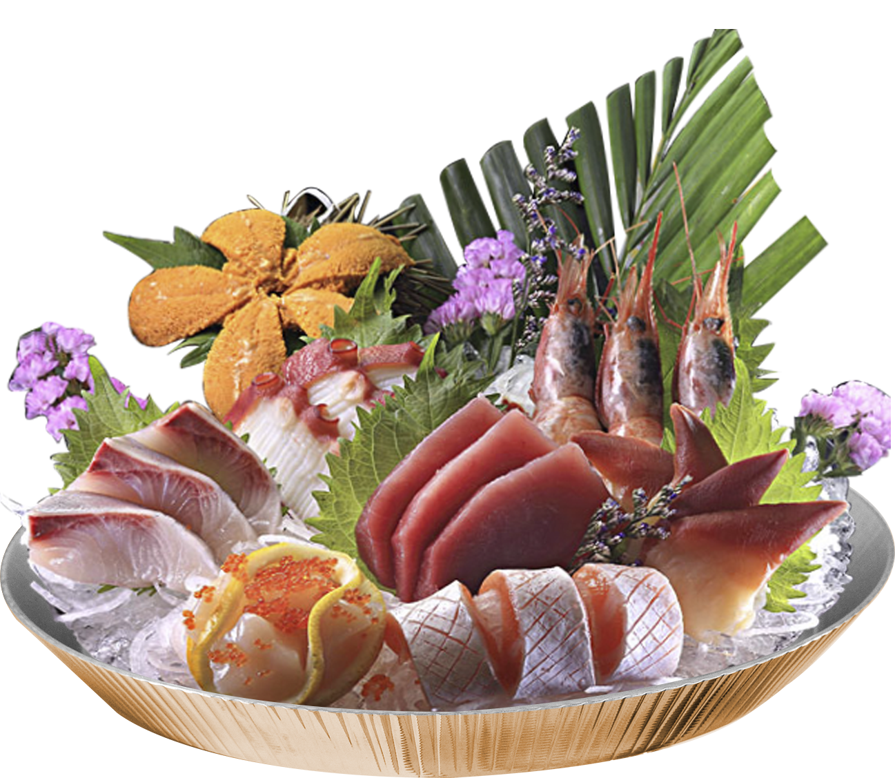 玫瑰金海鲜盘食物