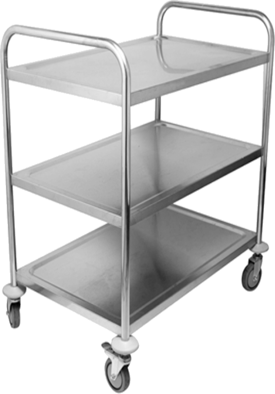 Stainless Steel Three-layers Dining Cart( Square Tube)